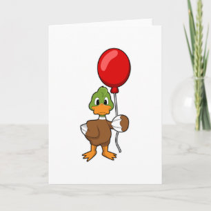 Carte Canard avec ballon