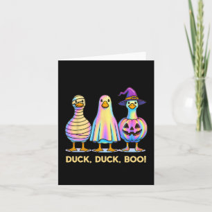 Carte Canard Canard Boo Drôle Costume d'Halloween Oie Éf