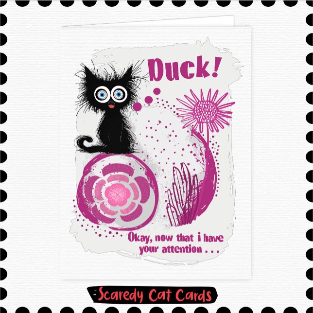 Carte Canard Chat Peureux (Créateur téléchargé)