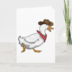 Carte Canard Cowboy Chapeau de cowboy
