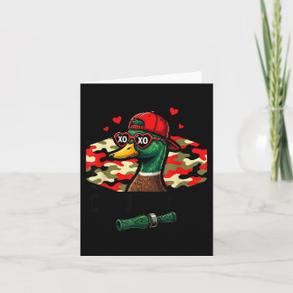 Carte Canard de la Saint-Valentin drôle Camo chasse Appe