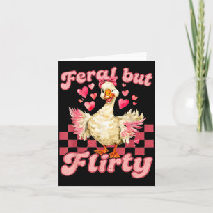 Carte Canard de la Saint-Valentin Groovy Sauvage-mais-fl