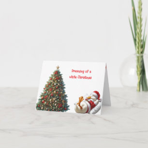 Carte Canard de Noël Pekin Animé