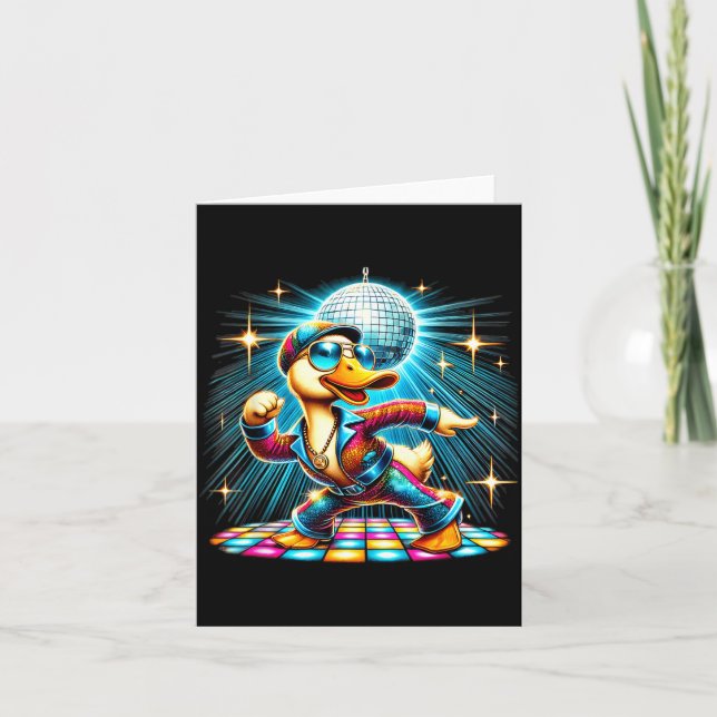 Carte Canard disco danseur esthétique (Devant)