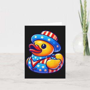 Carte Canard en caoutchouc 4 juillet Jour de l'indépenda