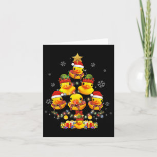 Carte Canard en caoutchouc Arbre de Noël Xmas Lumière en