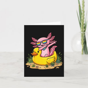 Carte Canard en caoutchouc Axolotl Dabbing Vacances d'ét