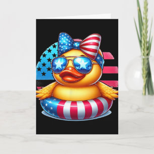 Carte Canard en caoutchouc cool Drapeau Usa Canard migno