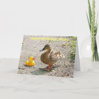Carte Canard en caoutchouc et canard de mère