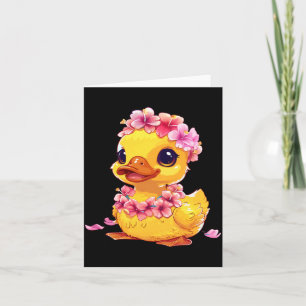 Carte Canard en caoutchouc Hawaïen floral Hawaï Canard e