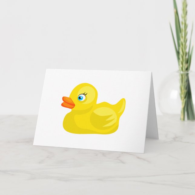 Carte Canard en caoutchouc jaune (Devant)