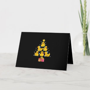 Carte Canard en caoutchouc Noël Arbre Canardie Coin-coin