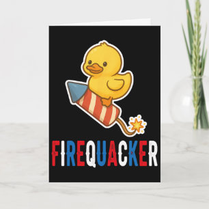 Carte Canard en caoutchouc pétard drôle du 4 juillet 'Pa