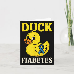 Carte Canard Fiabetes - Canard drôle de sensibilisation