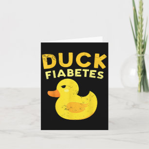 Carte Canard Fiabetes Drôle Canard Jaune de Sensibilisat