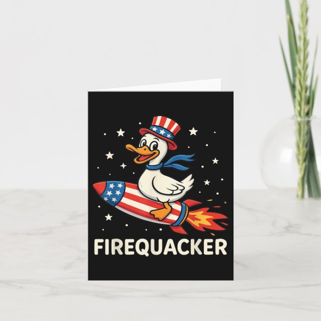 Carte Canard Firequacker Sur 4 juillet Fissracker (Devant)