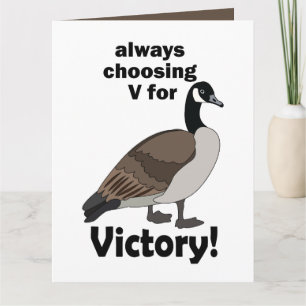 Carte Canard Goose Oiseau Choissant Toujours V Pour Vict