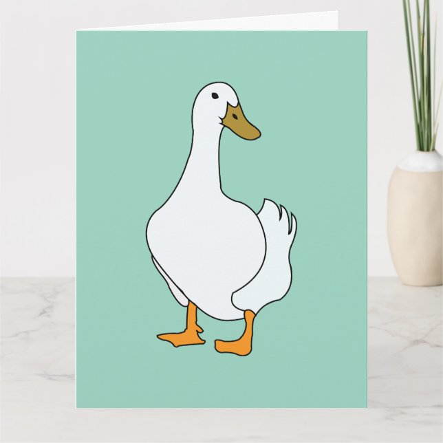 Carte Canard Oiseau Blanc Canard (Devant)