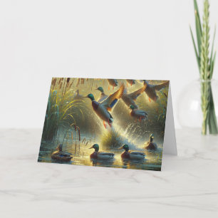 Carte Canards colverts pour la fête des pères