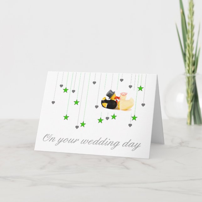 Carte Canards de mariage (Devant)