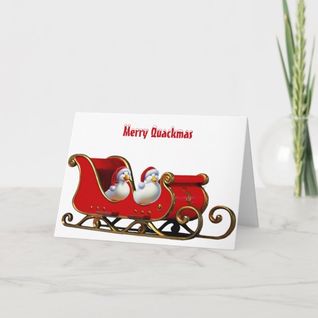 Carte Canards de Pékin Noël (Devant)