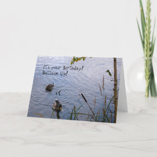 Carte Canards en bois de joyeux anniversaire