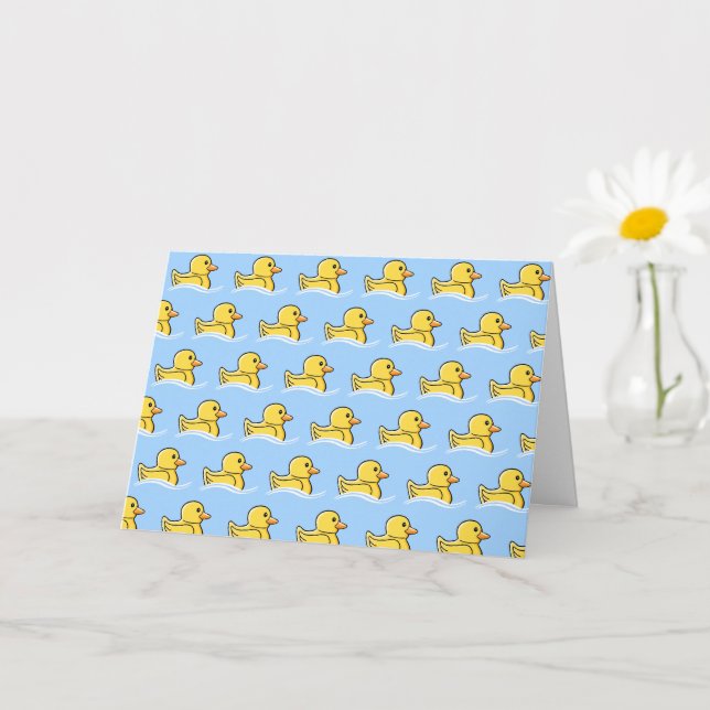 Carte Canards en caoutchouc heureux (Petite plante)