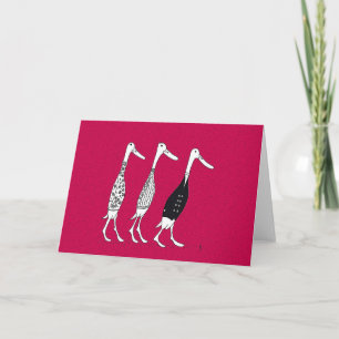 Carte Canards habillés