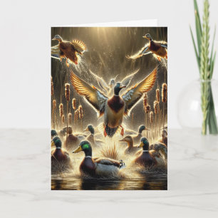 Carte Canards Mallard Pour La Fête des pères