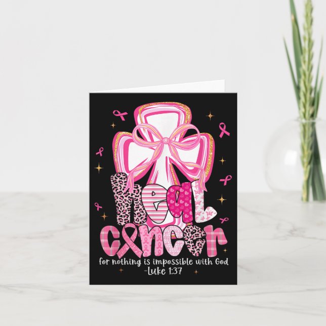 Carte Cancer de la guérison Dieu Rien d'impossible Cance (Devant)