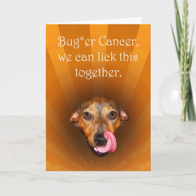 Carte Cancer du bugger, lèvres léchantes de chien, va bi (Devant)