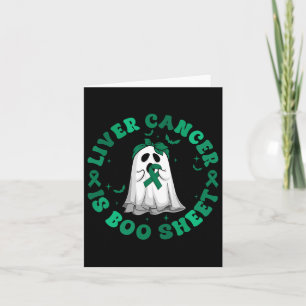 Carte Cancer du foie rétro groovy est feuille de fantôme