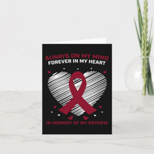 Carte Cancer du sang en mémoire du neveu Myélome multipl