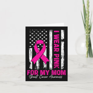 Carte Cancer Du Sein Femmes Je Porte Du Rose Pour Ma Mèr