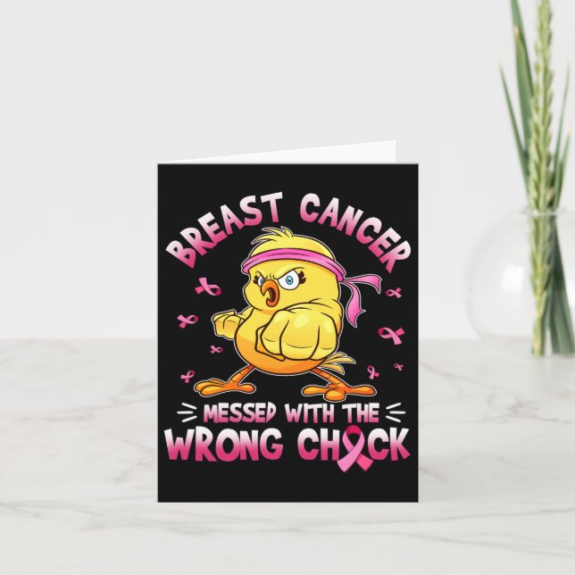 Carte Cancer Du Sein Gâché Avec Les Mauvais Chick Drôle (Devant)