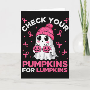 Carte Cancer du sein Halloween Boo Fantôme Vérifiez Votr