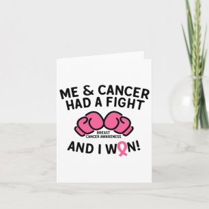 Carte Cancer du sein J'ai gagné le soutien du survivant 