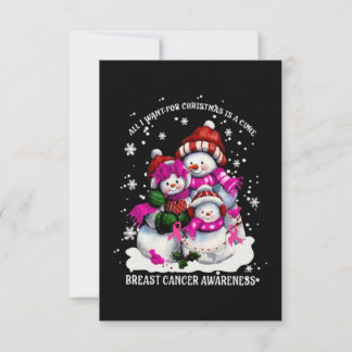 Carte Cancer du sein Noël