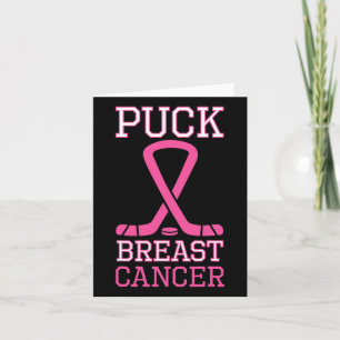 Carte Cancer du sein Pink Ribbon Ice Hockey journée du c