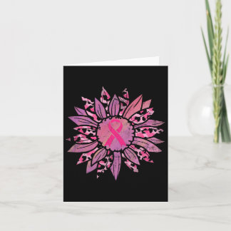 Carte Cancer du sein Pink Ribbon Tournesol Cancer du sei