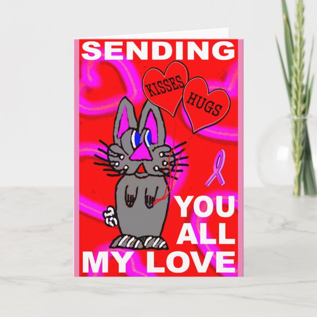 Carte Cancer du sein qui vous envoie tout mon amour (Devant)