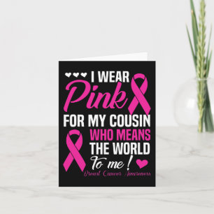 Carte Cancer Du Sein Rose Pour Cousin Qui Signifie Monde