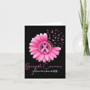 Carte Cancer du sein Soutien Floral Pink Ribbons Fighter