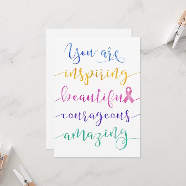 Carte Cancer du sein – Souviens-toi qui tu es (Devant/Arrière en situation)