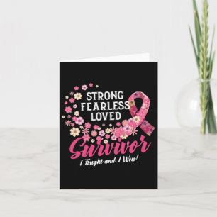 Carte Cancer du sein Survivante Forte Fearless Lowe
