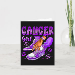 Carte Cancer Fille Anniversaire Femmes Noires Baskets Zo