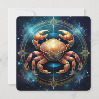 Carte Cancer Mystique Zodiaque Crabe | Céleste Côtière