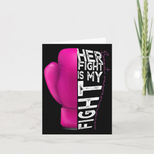 Carte Cancer Son Combat Est Mon Combat Gant De Boxe Rose