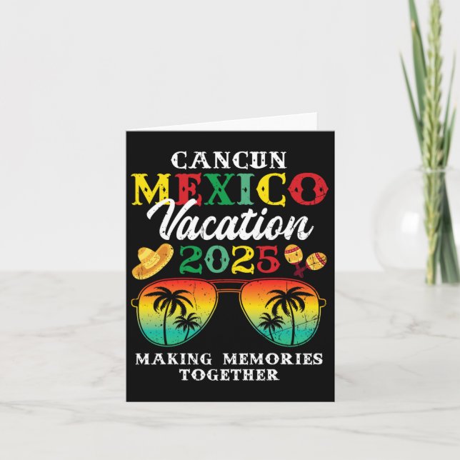 Carte Cancun Mexico Vacation 2025 Trip Beach Corresponda (Devant)