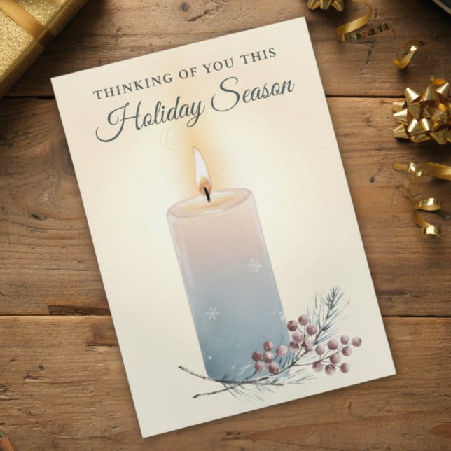 Carte Candlelight Christmas Sympathy Condolence (Christmas Sympathy Condolence Card)